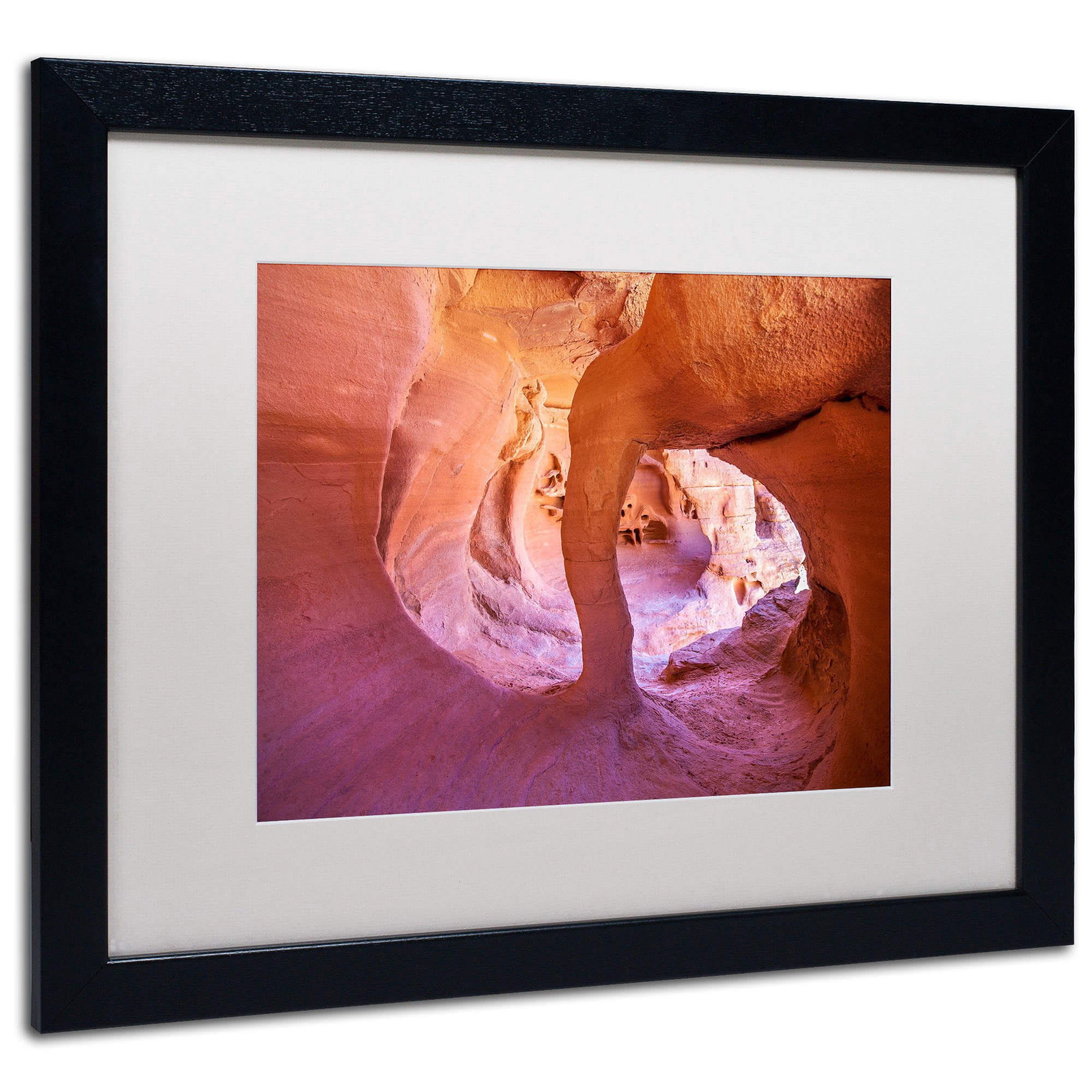 Trademark Fine Art "Windstone Arch" Canvas Art by Pierre Leclerc, White Matte/Black Frame
