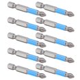 thumbnail image 4 of 10Pcs 50mm S2 Strong Magnetic Bit PH2 NonSlip Electric Screwdriver Cross Bit for Home Furniture, 4 of 5