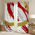 thumbnail image 2 of Grey Beige Flame Red 30%-50% Blackout Curtains Brush Strokes Oil Painting Curtains & Drapes, Gradient Abstract Vintage Curtains Ombre Graffiti Black Out Curtains, Contemporary Modern Window Drapes, 2 of 5