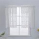thumbnail image 5 of El juego de cortinas blancas para ventana de cocina de 3 piezas incluye 2 cortinas de 36 pulgadas y cenefa de cocina. Juego de cortinas de cocina de café para decoración de café o decoración, 5 of 5