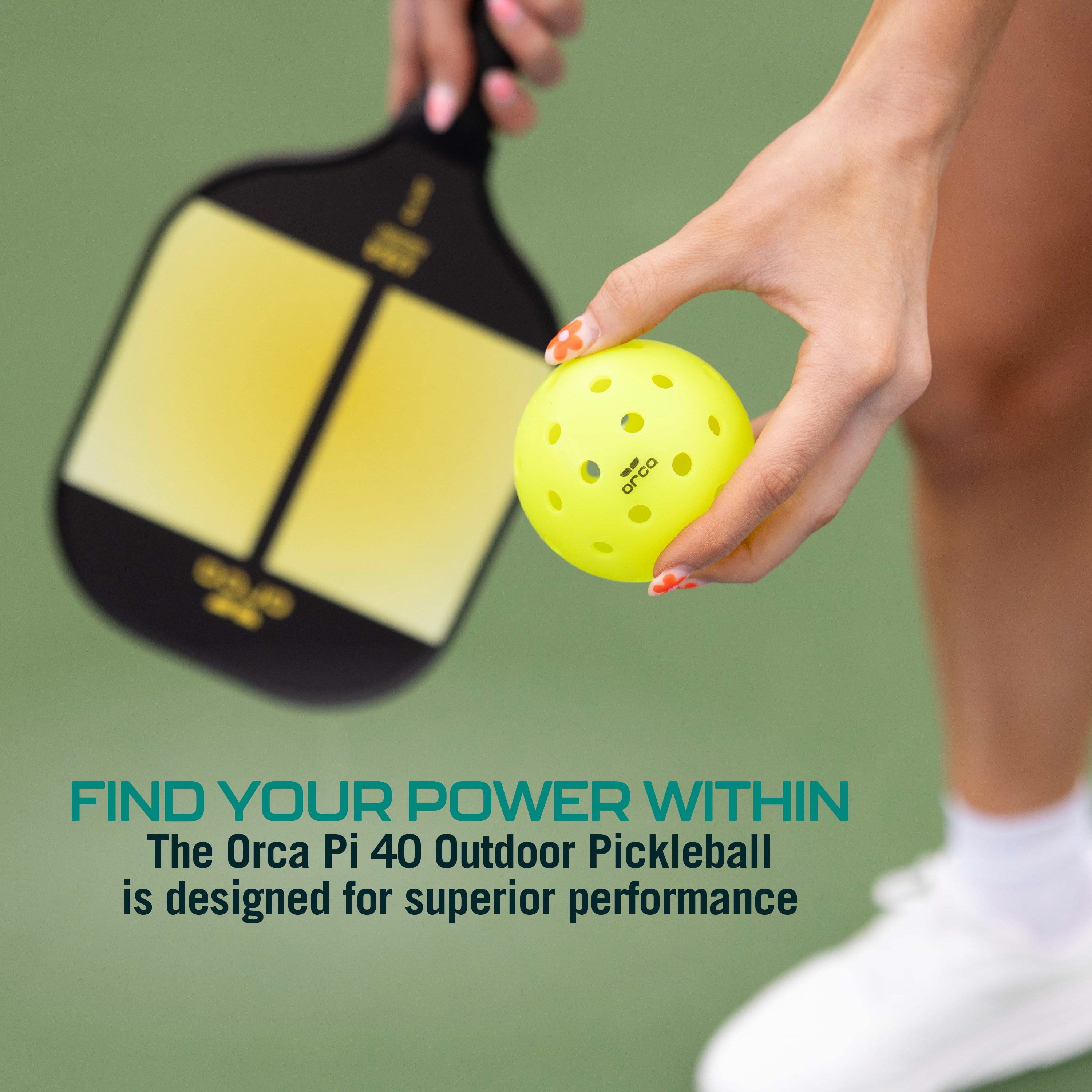 Pickleballs Pi 40 Outdoor 6 Pk, USAPA Approved, Official Size with 1-Year No-Crack Warranty, by Orca