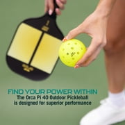 Pickleballs Pi 40 Outdoor 6 Pk, USAPA Approved, Official Size , by Orca