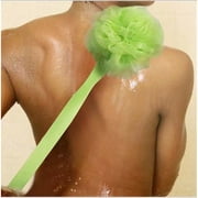 Artrylin 18in Long Handle Bath Body Back Brush Shower Nylon Mesh Scrubber Loofah Sponge Large Head (Green)