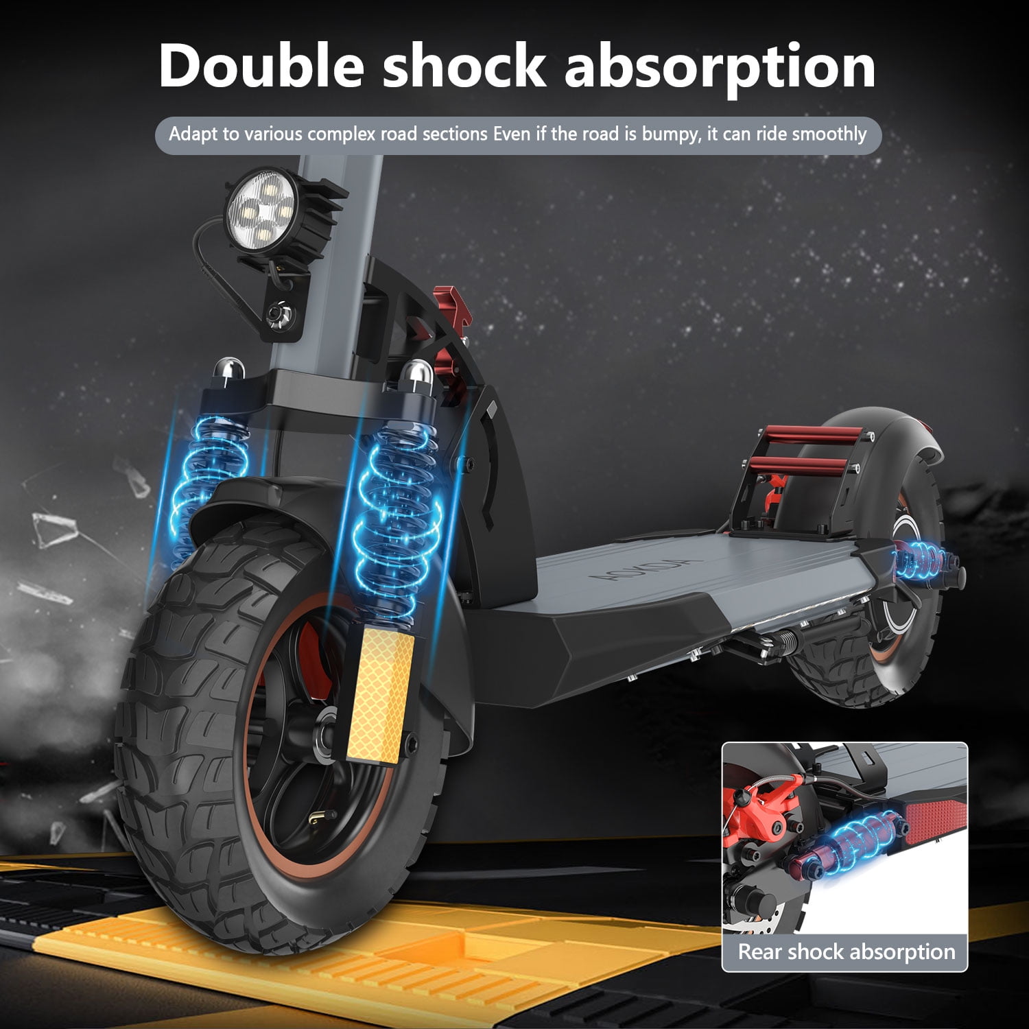 AOKDA Foldable Electric Scooter for Adults 800W 20 Miles Long Range 3 Speeds Commuter E-Scooter up to 28mph, Electric Skateboard for Kids Boys Girls 14+