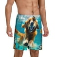 thumbnail image 2 of Fotbe Dog Underwater Adventure Pajama Shorts for Men, Men's Pajama Bottoms, Sleepwear,Short Pajama Pants-4X-Large, 2 of 9