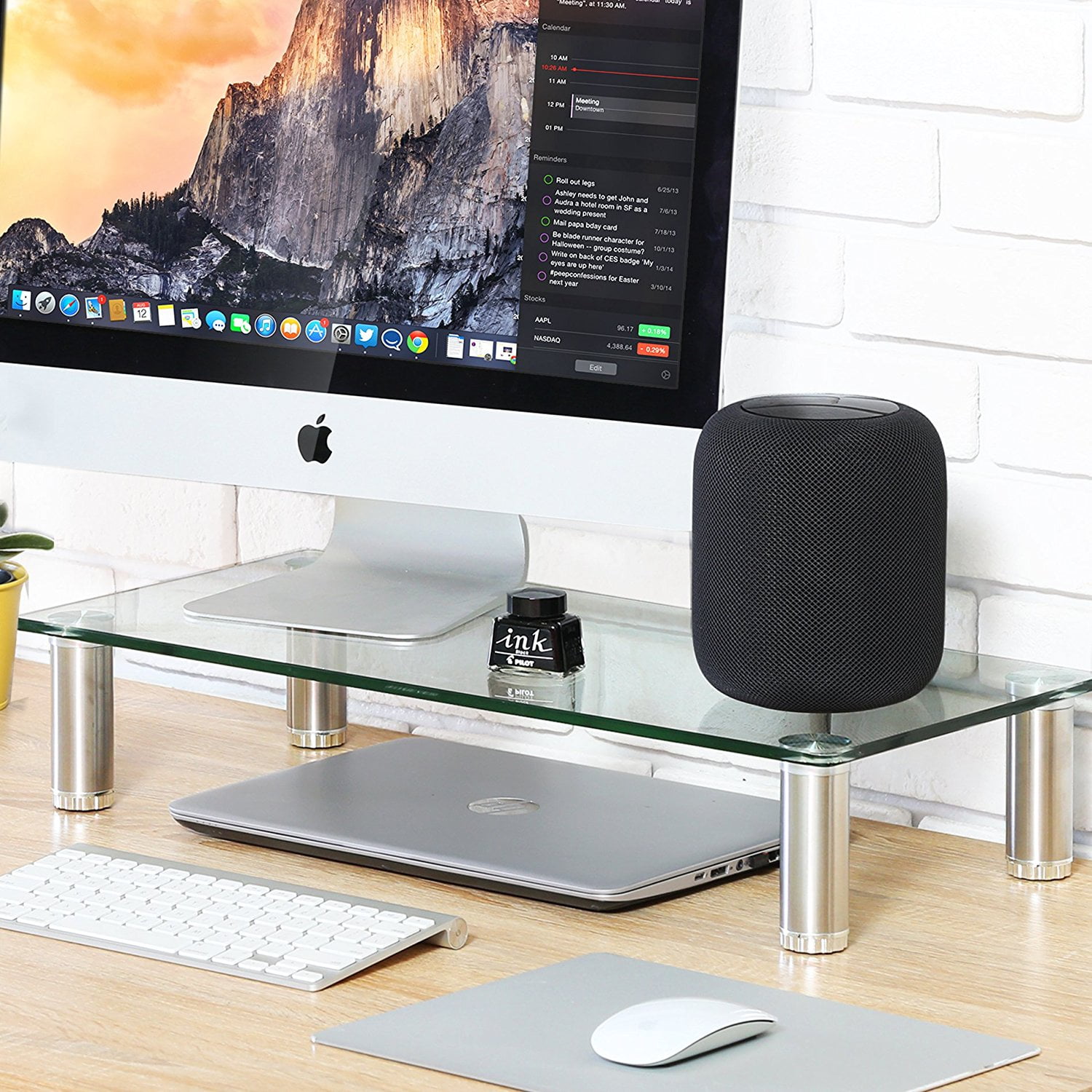 Fitueyes Computer Monitor Riser Desktop Stand 23 6 Inch Clear Dt106006gc