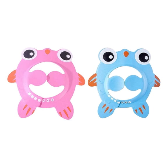 2 Pcs Lightweight Baby Bath Adjustable Hat for Children Reusable