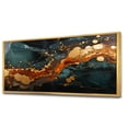thumbnail image 2 of Designart "Serene Dream Gold and Green Abstract Marble III" Extra Large Abstract Framed Wall Art - Modern Gold Abstract Marble Entryway Framed Wall Art Print, 2 of 6