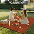 thumbnail image 4 of Japanese Style Outdoor Rug for Patio/Deck/Porch, Non-Slip Large Area Rug 4 x 6 Ft, Vintage Art Cranes Ocean Wave Red Indoor Outdoor Rugs Washable Area Rugs, Reversible Camping Rug Carpet Runner, 4 of 8