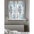 thumbnail image 5 of Teal Blue Grey Coral Coastal Curtains 45 Inch Length,Sheer Curtains for Bedroom Living Room Window Summer Beach Seaside Nautical Rod Pocket Drapes Kitchen Curtains Small Half Window 52"x45" 2 Panels, 5 of 7