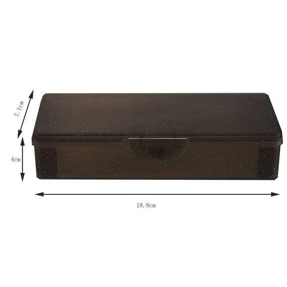 Wovilon Storage Box Plastic Stationery Storage Box Portable Packaging Box Empty Box Storage Tool