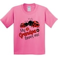 thumbnail image 3 of Inktastic My Grandpa Loves Me with Cute Ladybugs Youth T-Shirt, 3 of 5