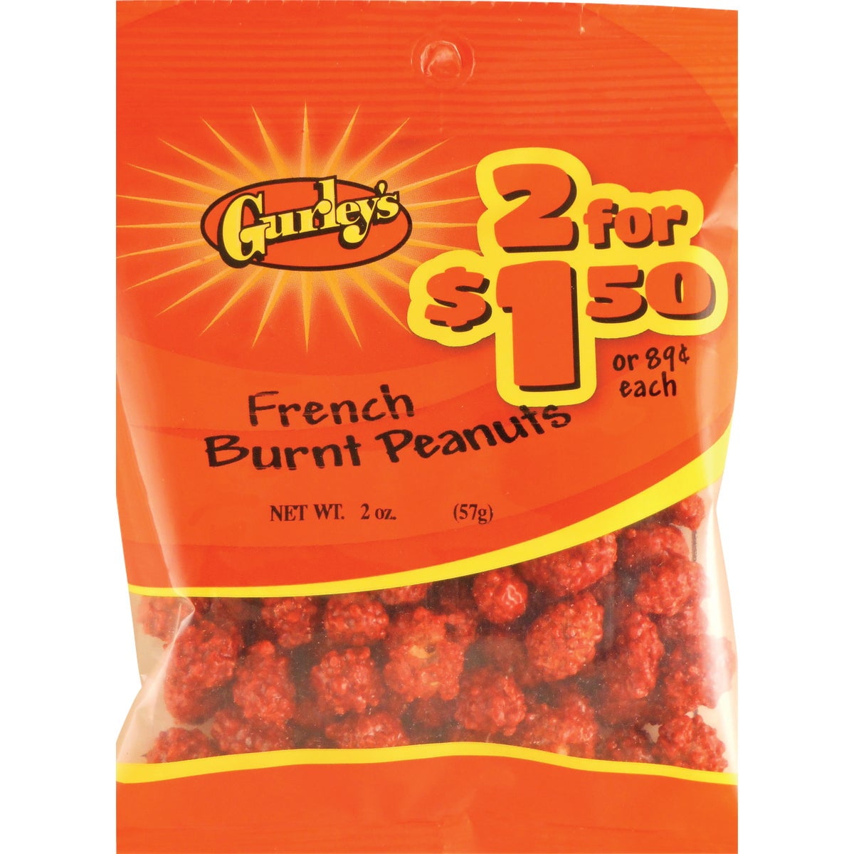 Gurley's 2 Oz. French Burnt Peanuts 19060 Pack of 12