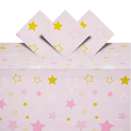 3x Disposable Tablecloth Twinkle Twinkle Little Star Baby Shower Decor 54x108"