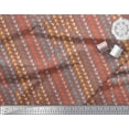 thumbnail image 3 of Soimoi Brown Modal Satin Fabric Diagonal Arrow Printed Craft Fabric by the Yard 42 Inch Wide, 3 of 3
