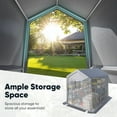 thumbnail image 6 of Quictent 6x8FT Carport Shelter with Roll-Up Mesh Windows & Reinforced Frame, Portable Garage Canopy for Motorcycle Storage, Silver Gray, 6 of 7