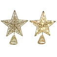 thumbnail image 2 of Decoración para árbol de Navidad Joiedomi Glitter Gold Star con 20 LED, 2 of 7
