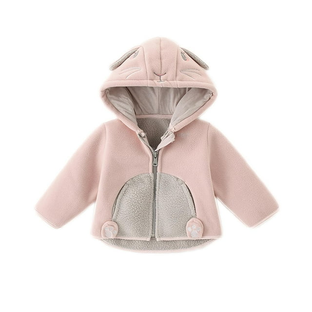 Abrigo De Invierno Para Niños Pequeños, Chaquetas Para Niños Y Niñas, Abrigo Cálido Para Bebés Recién Nacidos, Prendas De Vestir De Punto, Mono Con Capucha Rosa Odeerbi LM103-373