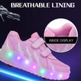 thumbnail image 3 of Yiomxhi Kids Roller Shoes, Boy Girl Sneakers with LED Light Wheels, Become Sport Sneaker for Christmas Birthday Children Gift, Adjustable Roller Skates Suitable for School Outdoor, 3 of 7