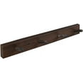 thumbnail image 4 of CONSDAN Coat Rack Wall Mount, USA Grown Hickory Coat Hooks with 4 Hooks, Wooden Coat Hanger Wall Mount for Hanging Coats, Jacket, Clothes, Hat, Dark Walnut, 4 of 7