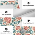 thumbnail image 6 of Teal Red Botanical Outdoor Rug for Patio/Deck/Porch, Non-Slip Large Area Rug 4 x 6 Ft, Vintage Watercolor Flower Plant Indoor Outdoor Rugs Washable Area Rugs, Reversible Camping Rug Carpet Runner, 6 of 8