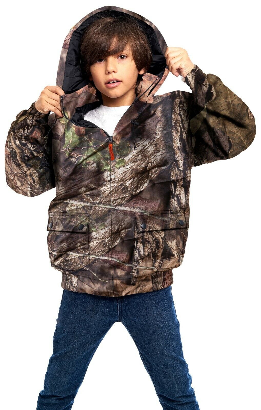 TrailCrest Boys Mossy Oak Camo Tanker Jacket, Breakup Country,S
