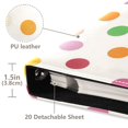 thumbnail image 3 of FORMRS 3 Ring Photo Album 4"x6" Self Adhesive Large Capacity PU Leather Cover, Polka Dot, 3 of 8
