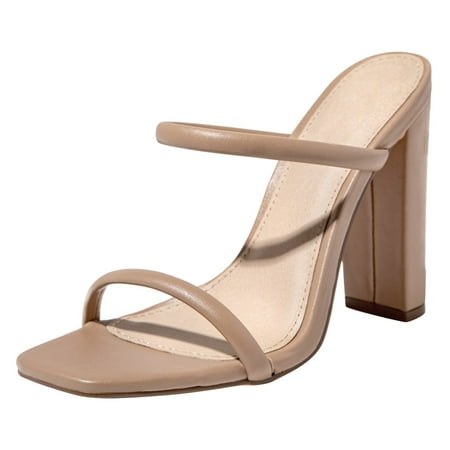 

Women s Sandals Heels Ladies High Heel Summer Sandals for Woman Beige Size 7
