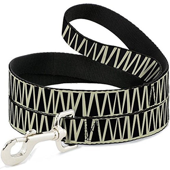 Buckle-Down "Zig Zag Doodle Cream Black" Dog Leash