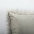thumbnail image 5 of Nanshing Merino Style Super Soft & Fluffy Faux Fur Decorative Throw Pillow Cover, Cushion Case for Home Living Room, Grey, 2 Pack, 18" x 18", 5 of 5