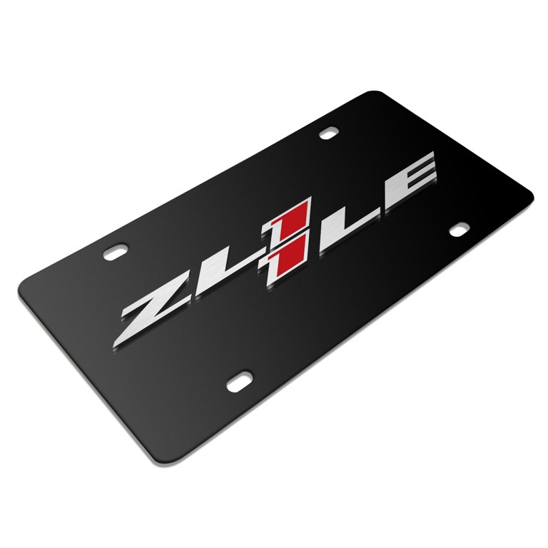 Chevrolet Camaro ZL1-1LE 3D Logo Black Metal License Plate