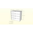 thumbnail image 3 of Nexera Celebri-T 4-Drawer Chest, White And Walnut, 3 of 5
