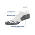 thumbnail image 2 of Gildan Men's Active Strategic Cushion No Show Socks with Tab Back, 6 Pairs, 2 of 5