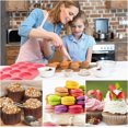thumbnail image 2 of Silicone Muffin Mold, 2 Piece Muffin Mold, Cupcake Mold, Muffin Mold, Pink Muffin, Silicone Cupcake Mold, 12 Cavities Suitable for Muffins Cupcakes Br, 2 of 5