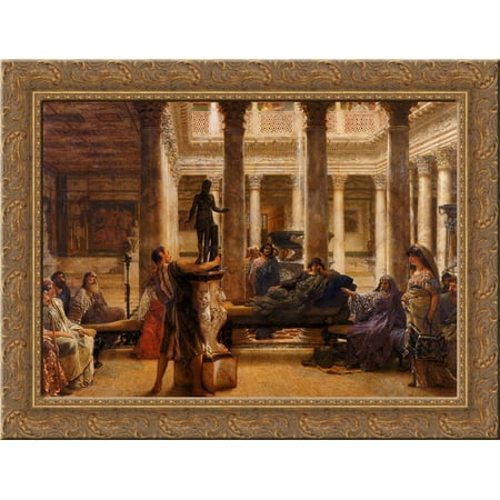 a roman art lover 24x20 gold ornate wood framed canvas art by alma