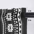 thumbnail image 5 of Black Boho Valance Curtains for Kitchen/Living Room/Bathroom/Bedroom Window, Rod Pocket Small Topper Half Short Window Curtains Voile Sheer Scarf, Vintage Abstract Striped Geometric Motifs 42"x12", 5 of 8