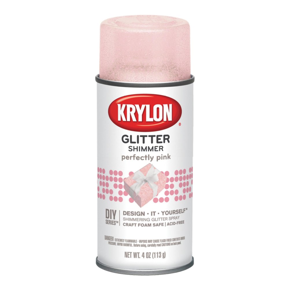 Krylon Glitter Shimmer Spray Paint, 4 oz., Pink