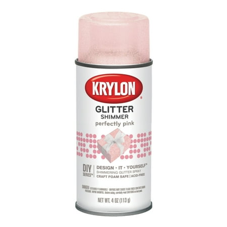 Krylon Glitter Shimmer Spray Paint, 4 oz., Pink (Best Dusty Pink Paint)