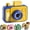 Blue, variant on Camera Double Prank Water Gun, Camera Double Prank Water Gun, Creative Double-Sided Reverse Waters Guns, Novelty Game for Parties & Summer Fun, Press the Button and Shoot Forwards