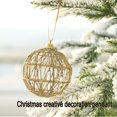 thumbnail image 3 of Christmas Tree Decoration Golden Ball Hanging Decor Christmas Ball For Holiday And Party Decor Ball, 3 of 5