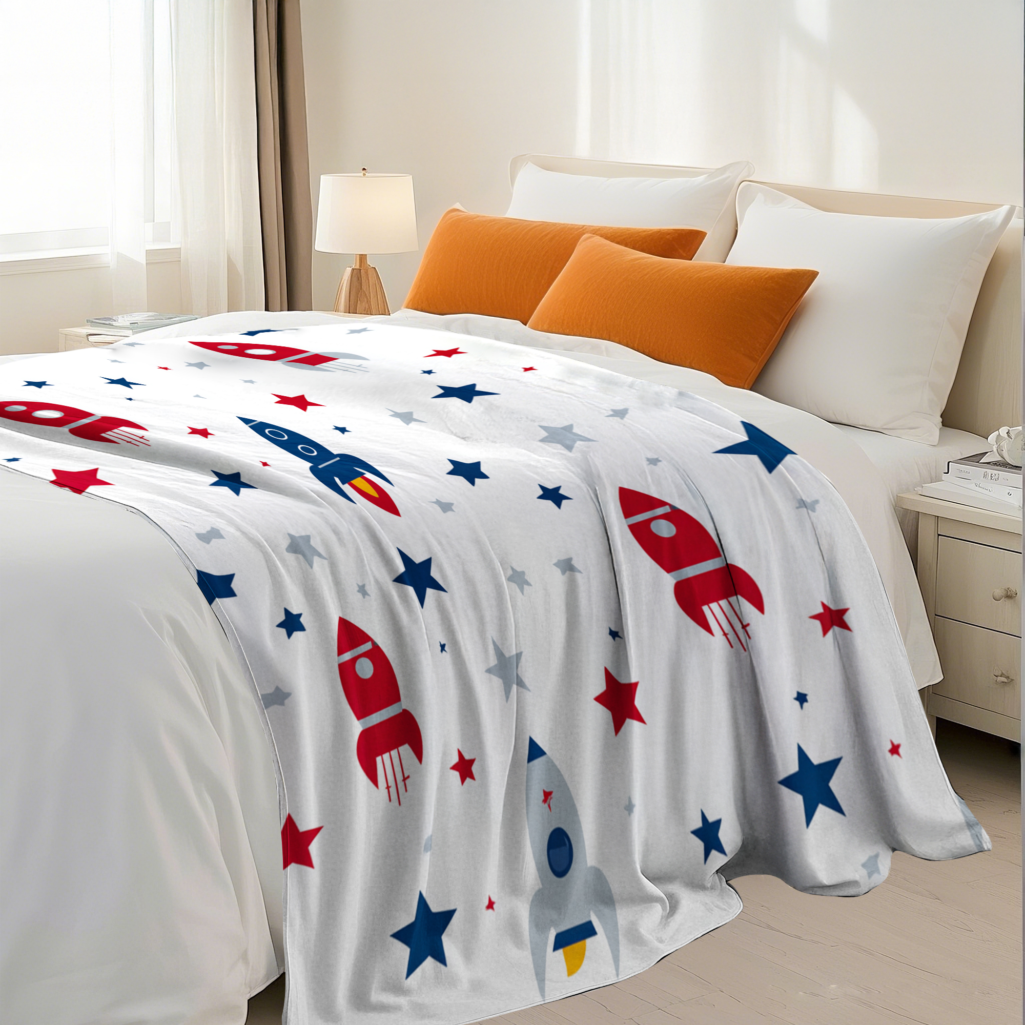 Spring Summer Flannel Twin Blanket 60x80 Inches Fleece Blanket Throw, Soft Lightweight Plush Cozy Blankets for Bed, Sofa, Couch, Travel, Camping