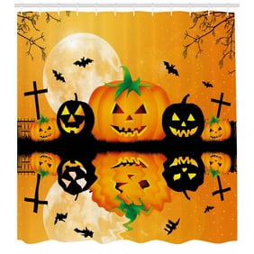 Zkgk Happy Halloween Waterproof Shower Curtain Bathroom Decor Sets