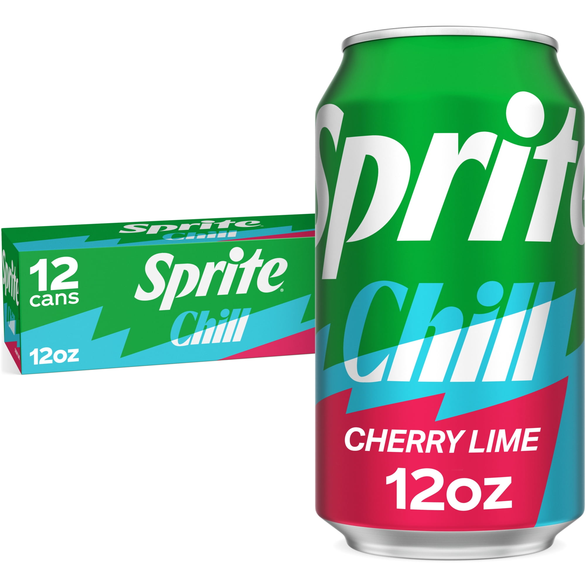 Sprite Chill Cherry-Lime Caffeine Free Soda Pop Fridge Pack Cans, 12 fl oz, 12 Pack