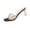 Black, variant on Black Women'S Sandals Transparent Block Heel Mule With Rhinestone Embellished Pvc Strap Soft Padded Insole Rubber Outsole Open Toe Backless Slip On For Party Date Daily