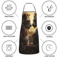 thumbnail image 6 of Yiaed Romantic Flower Lion Couple Print Kitchen Apron with Hand Wipe Pockets,Big Pocket,Aprons for Women with Pockets, Waterproof for Cooking Baking, 6 of 7