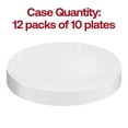 thumbnail image 5 of Smarty 7.5" White & Silver Floral Disposable Plastic Appetizer/Salad Plates, 120ct, BPA-Free, 5 of 7