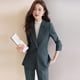 thumbnail image 2 of Traje azul grisáceo traje de mujer otoño traje de viajero profesional mono de temperamento de moda, 2 of 6