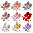 thumbnail image 3 of Xinhuaya 0-12M 2 PCS/Set Baby Girl Socks Headband Set, Bow Anti-Slip Cotton Ankle Socks with Elastic Headband Gift Set for Newborn, 3 of 5