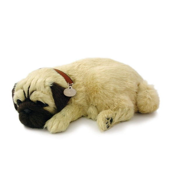 Perfect Petzzz Original Petzzz Huggable Pug Puppy, Realistic, Lifelike Stuffed Interactive Pet Toy, Companion Pet Dog with 100% Handcrafted Synthetic