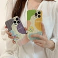 thumbnail image 2 of Cute Kawaii Cartoon Star Smile Face Water Ripple Soft Phone Case Compatible with iPhone Case (Purple,iPhone 15 Pro Max), 2 of 6